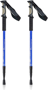 Bafx Products 1 Pair (2 Poles) Adjustable Anti Shock Strong & Lightweight Aluminum Hiking Poles for Walking or Trekking